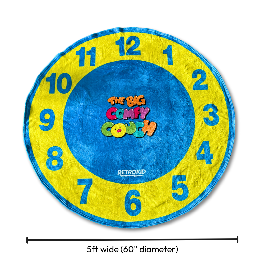 Big Comfy Couch Clock Stretch Blanket