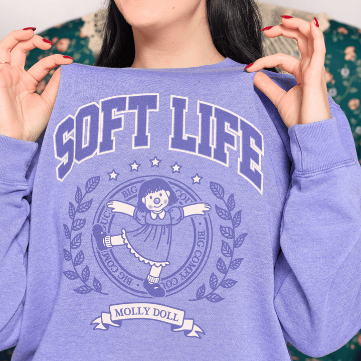 Big Comfy Couch Soft Life Crewneck - Lavender