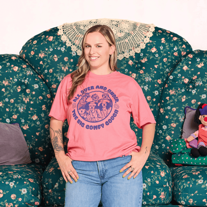 Big Comfy Couch All Over & Under T-Shirt - Watermelon