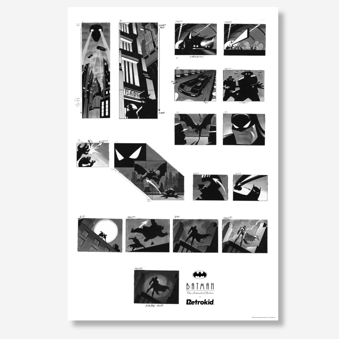 Batman The Animated Series Storyboard Print