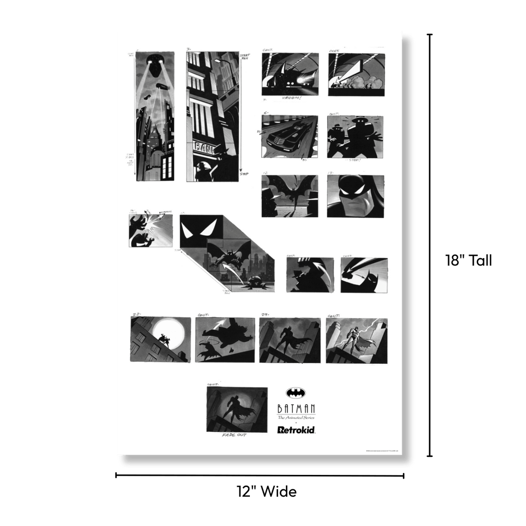 Batman The Animated Series Storyboard Print