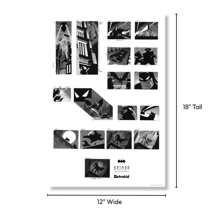 Batman The Animated Series Storyboard Print