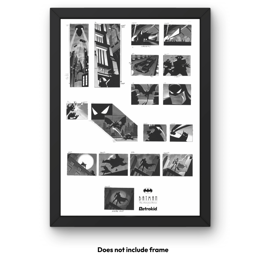 Batman The Animated Series Storyboard Print