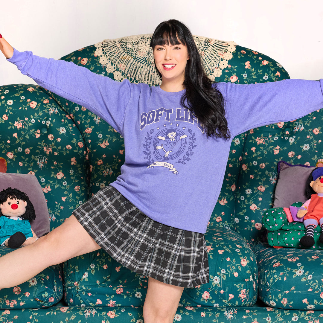 Big Comfy Couch Soft Life Crewneck - Lavender