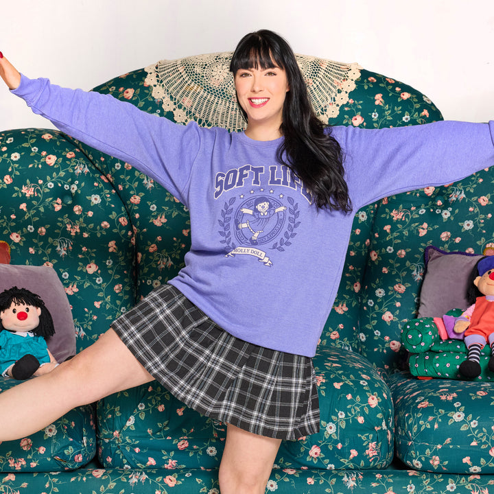 Big Comfy Couch Soft Life Crewneck - Lavender