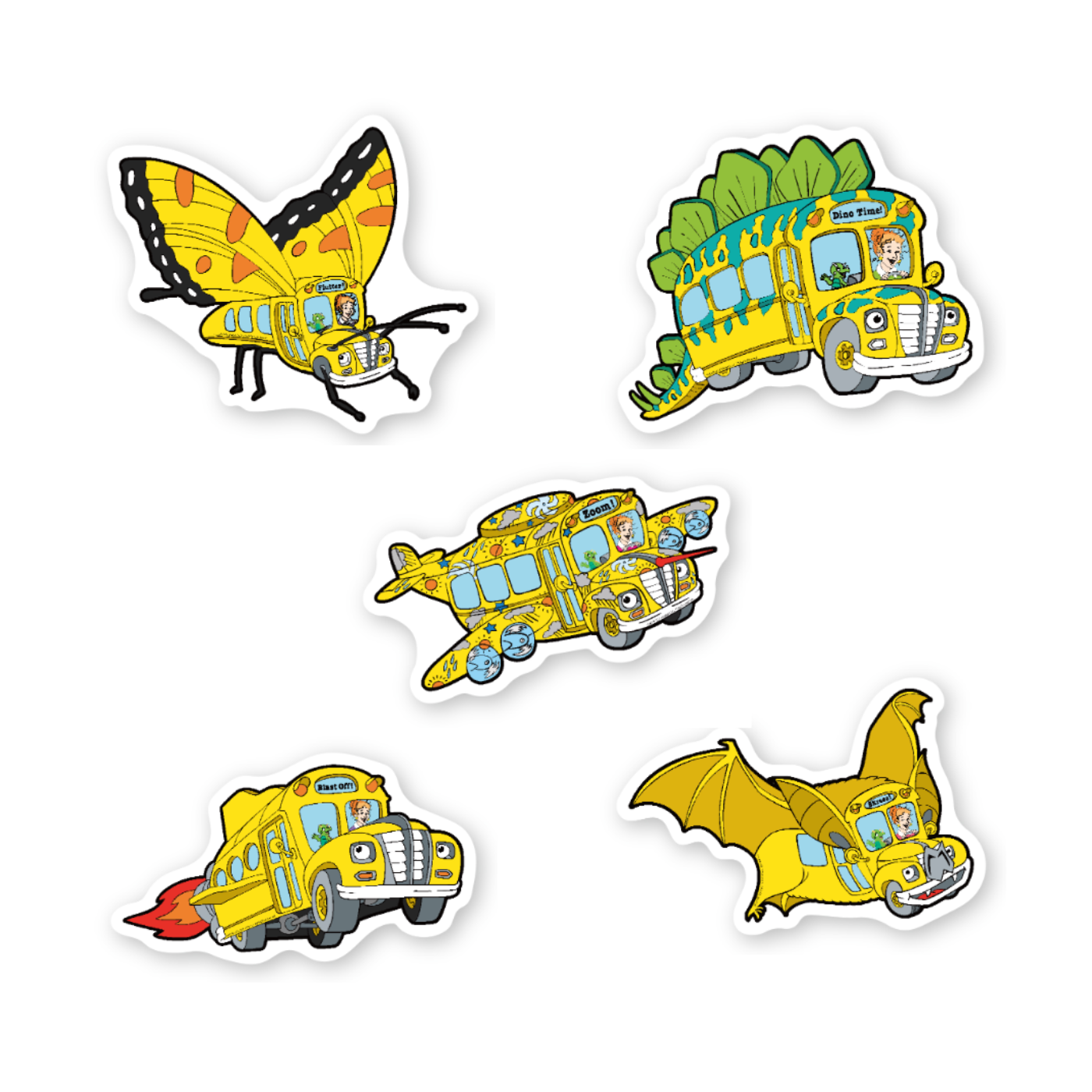 Magic School Bus Stickers (5-Pack) – Retrokid.ca