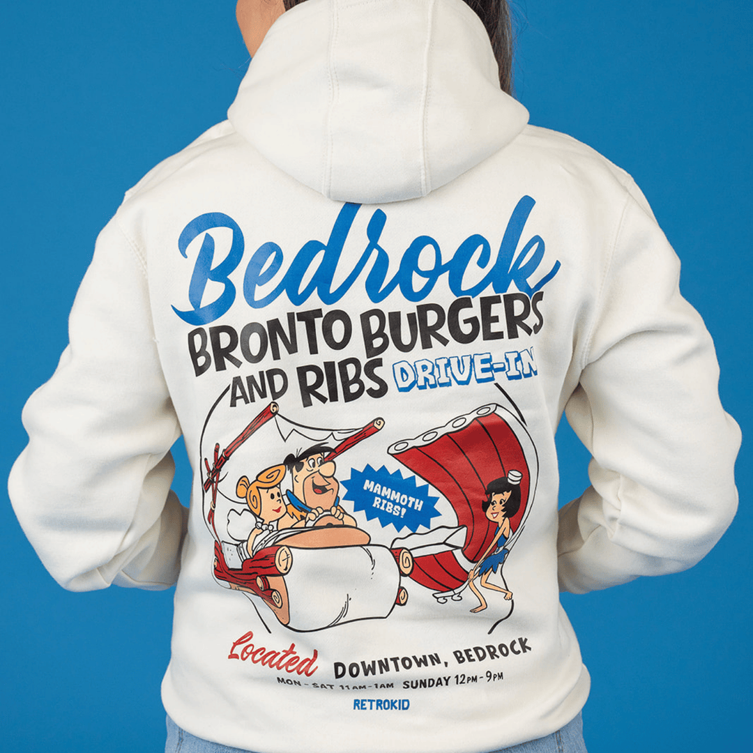 Flintstones Bronto Burgers Hoodie - Bone