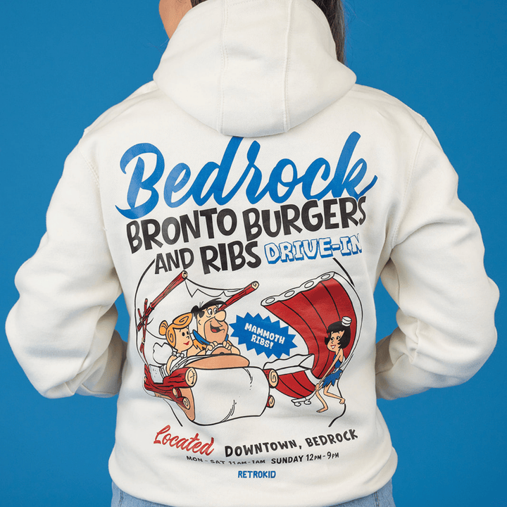 Flintstones Bronto Burgers Hoodie - Bone