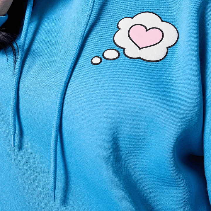 Big Comfy Couch Heart Hoodie - Ocean Blue