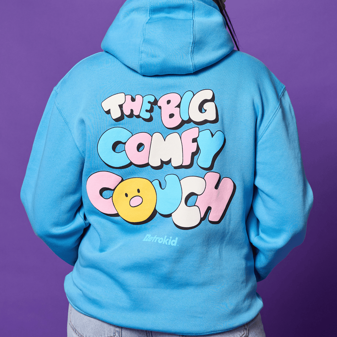 Big Comfy Couch Heart Hoodie - Ocean Blue
