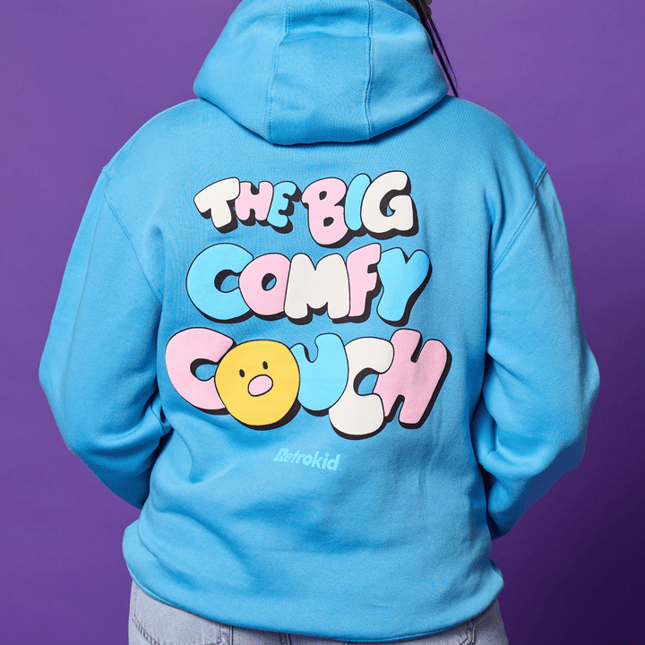 Big Comfy Couch Heart Hoodie - Ocean Blue