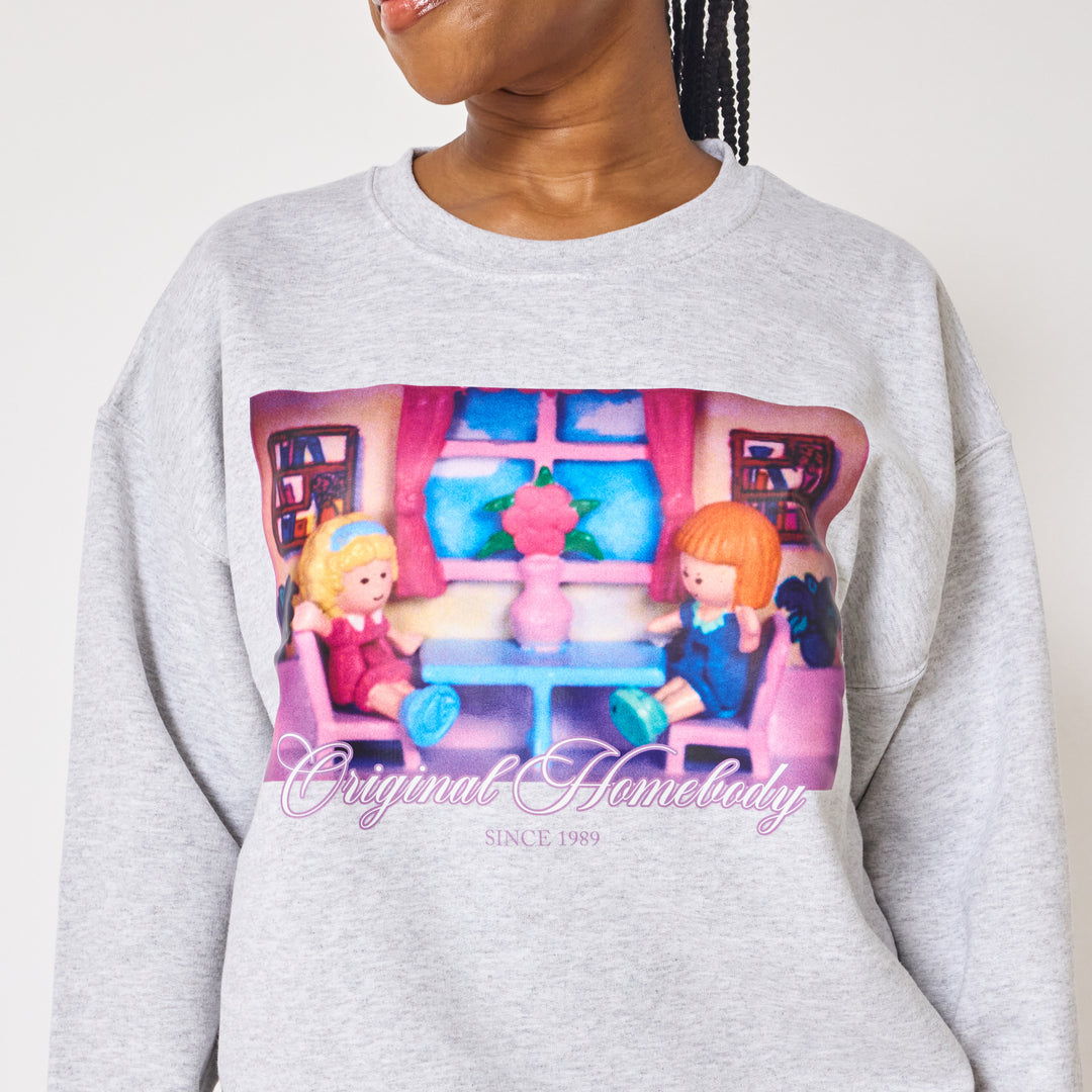 Polly Pocket™ Homebody Crewneck - Ash Grey