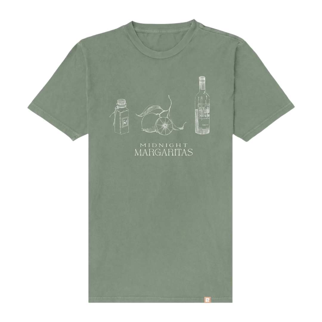Practical Magic Midnight Margaritas Vintage T-Shirt - Vintage Olive