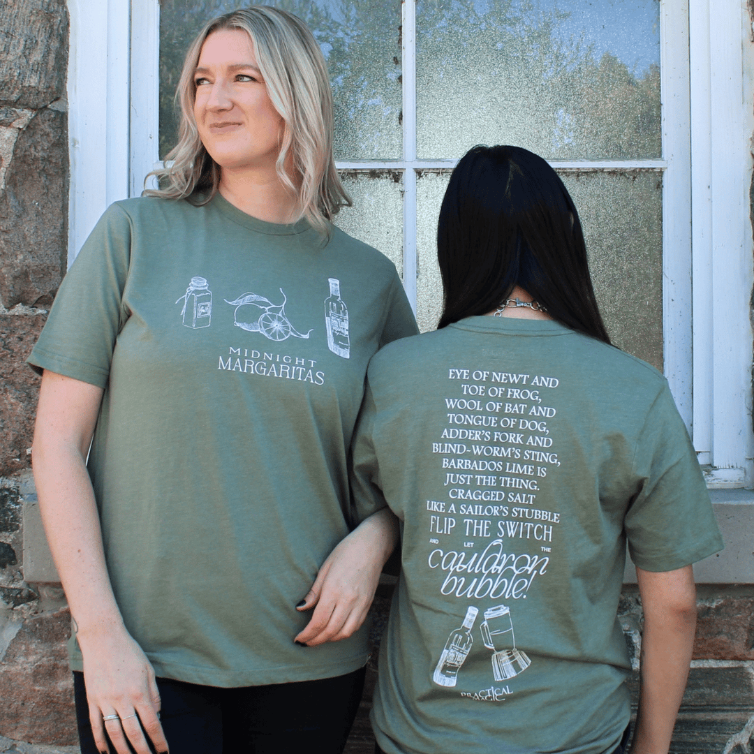 Practical Magic Midnight Margaritas Vintage T-Shirt - Vintage Olive