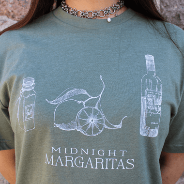 Practical Magic Midnight Margaritas Vintage T-Shirt - Vintage Olive