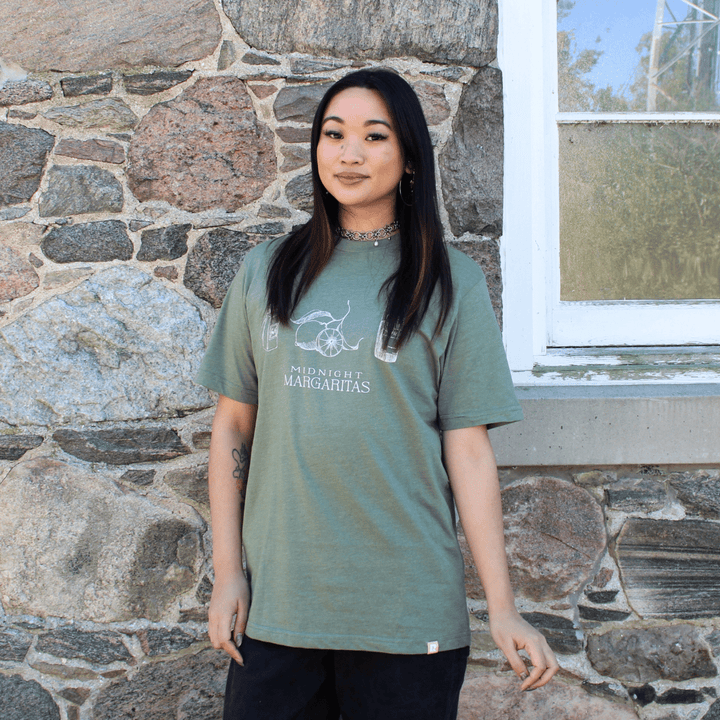 Practical Magic Midnight Margaritas Vintage T-Shirt - Vintage Olive