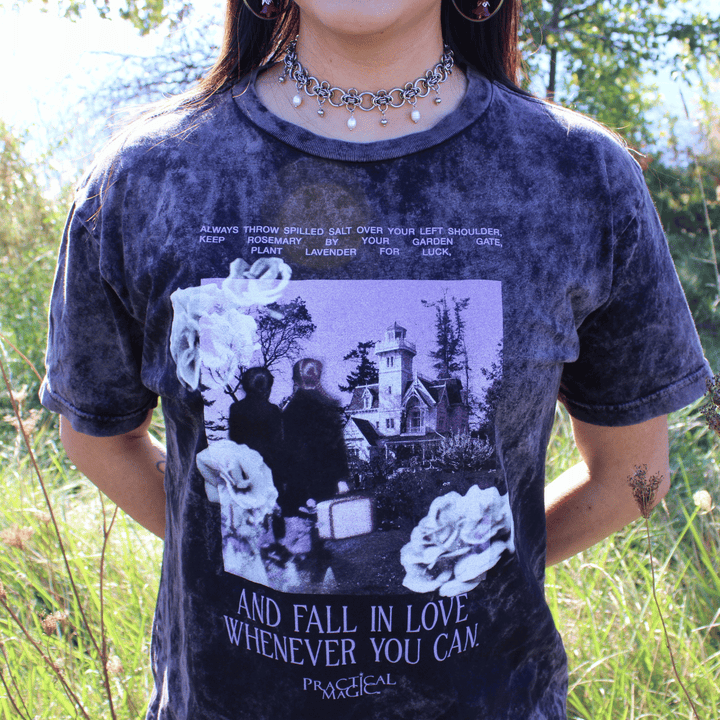 Practical Magic Fall In Love Whenever You Can Vintage T-Shirt - Cloud Black