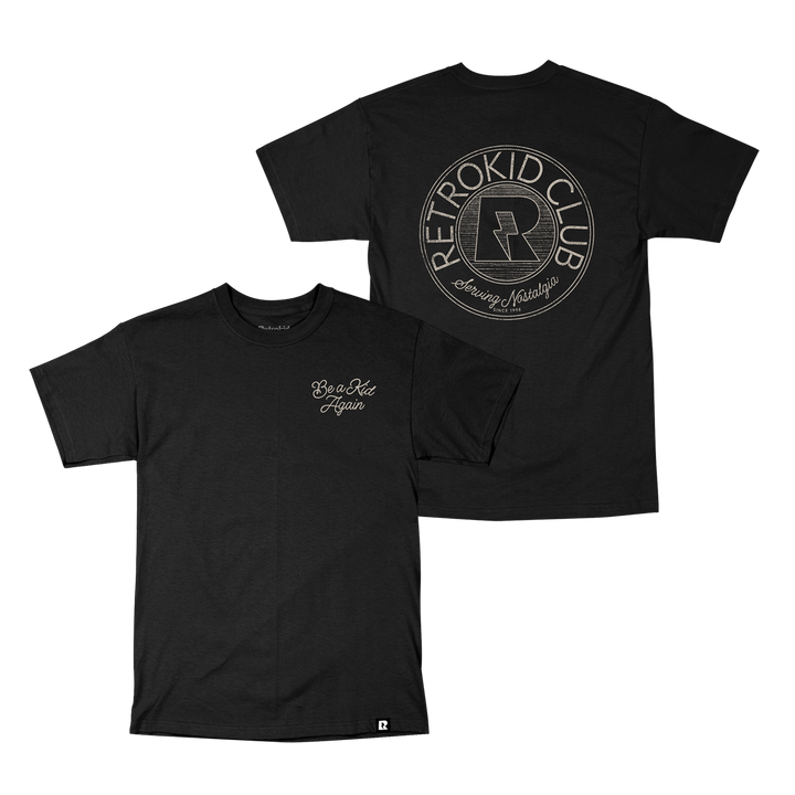 Retrokid Originals Be A Kid T-Shirt - Black