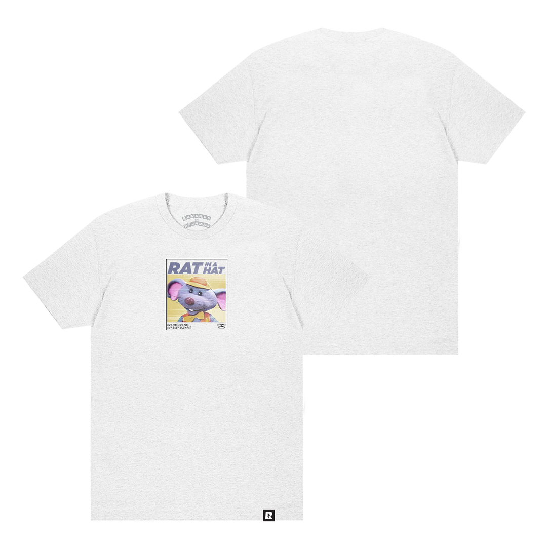 Bananas in Pyjamas Rat in a Hat T-Shirt - Ash Grey