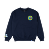 Big Comfy Couch Clock Stretch Crewneck - Navy