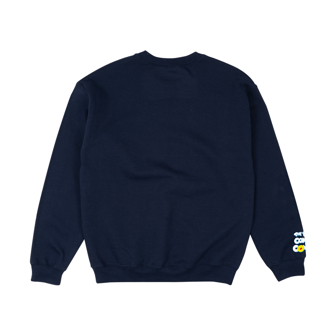 Big Comfy Couch Clock Stretch Crewneck - Navy