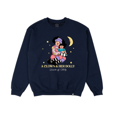 Big Comfy Couch Clown and Her Dolly Crewneck - Navy
