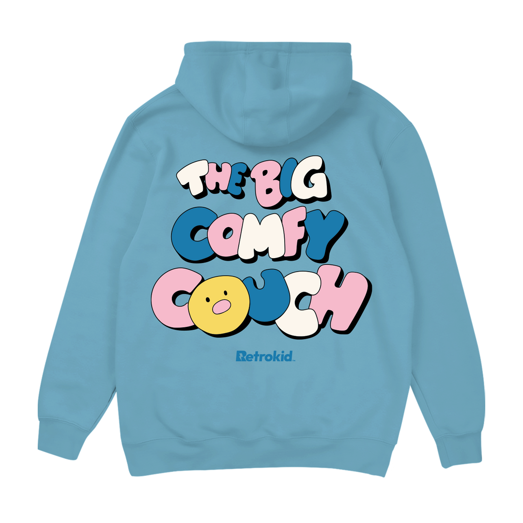 Big Comfy Couch Heart Hoodie - Ocean Blue