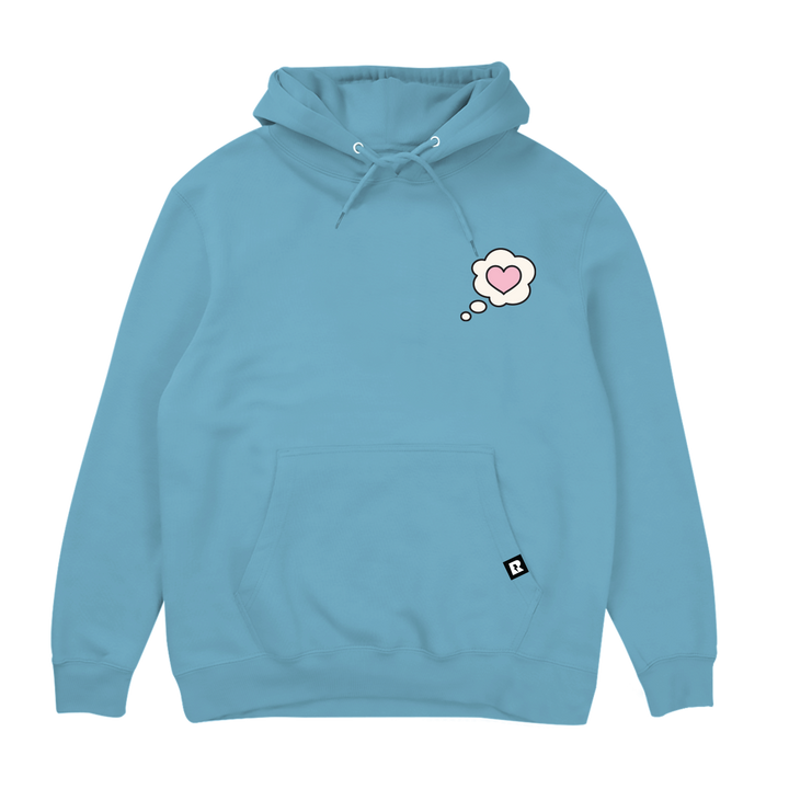 Big Comfy Couch Heart Hoodie - Ocean Blue