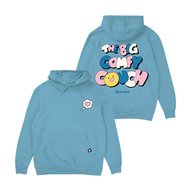 Big Comfy Couch Heart Hoodie - Ocean Blue