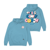 Big Comfy Couch Heart Hoodie - Ocean Blue