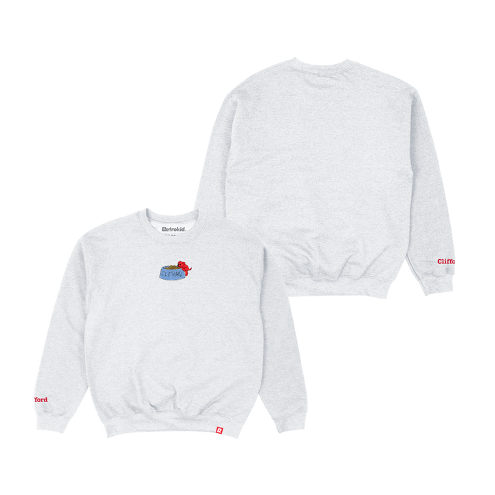 Clifford The Big Red Dog Puppy Crewneck - Ash Grey