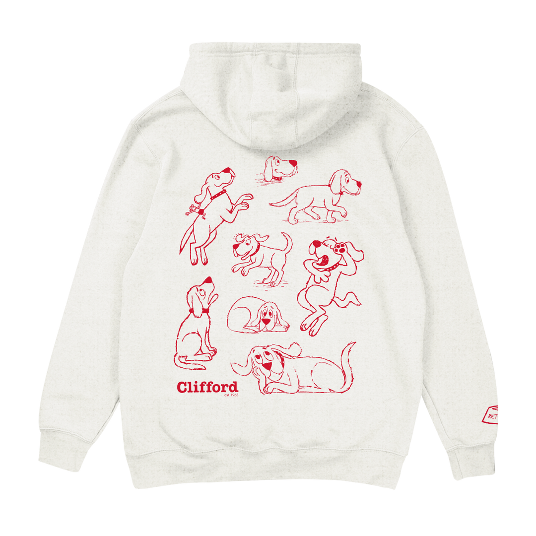 Clifford The Big Red Dog Hoodie - Oatmeal Heather