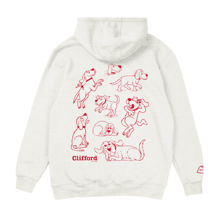 Clifford The Big Red Dog Hoodie - Oatmeal Heather