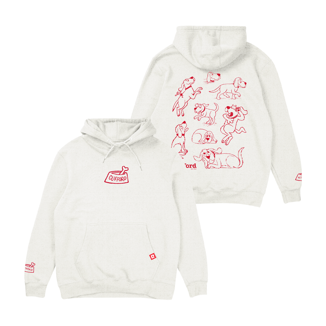 Clifford The Big Red Dog Hoodie - Oatmeal Heather
