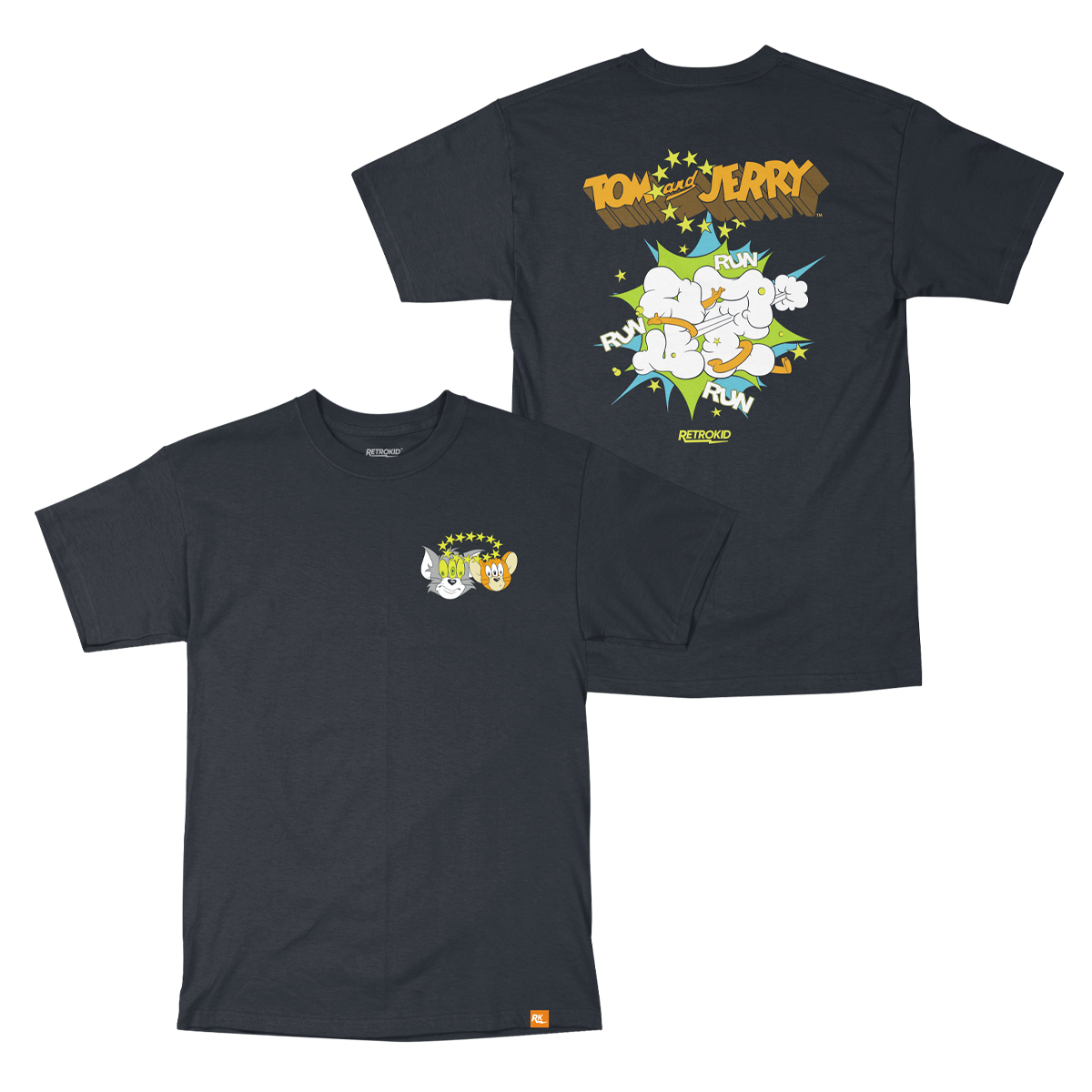 Hanna Barbera Tom & Jerry Mayhem T-Shirt - Black – Retrokid.ca