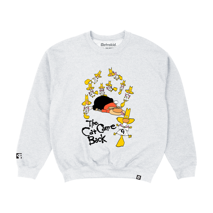 The Cat Came Back Crewneck - Ash Grey