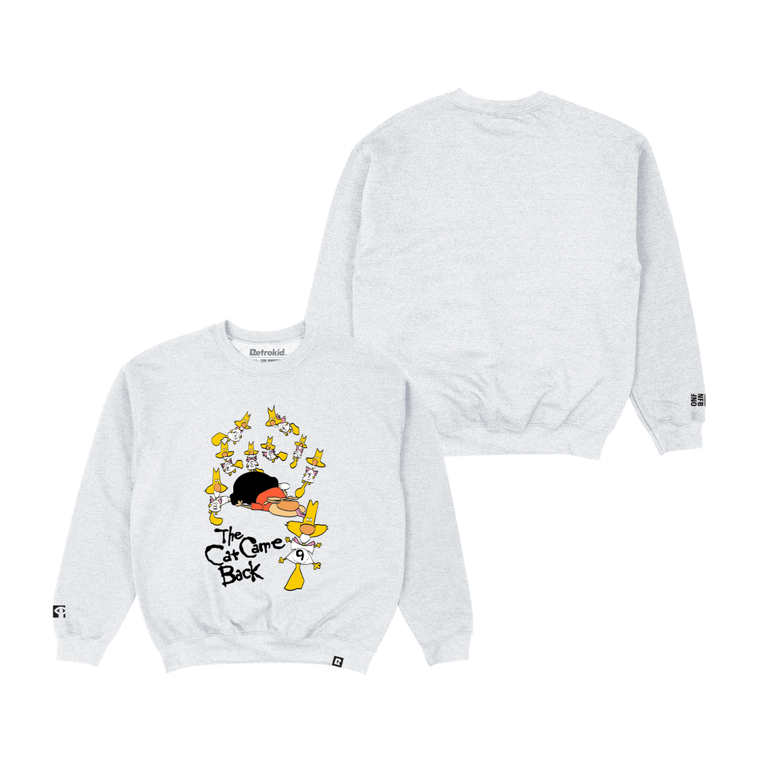 The Cat Came Back Crewneck - Ash Grey