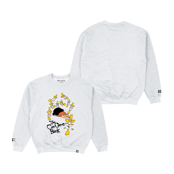 The Cat Came Back Crewneck - Ash Grey