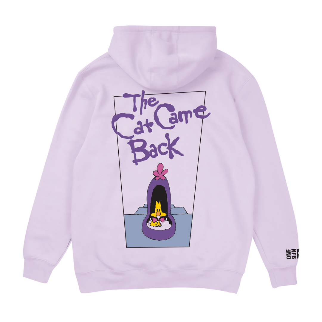 The Cat Came Back Hoodie - Lilac