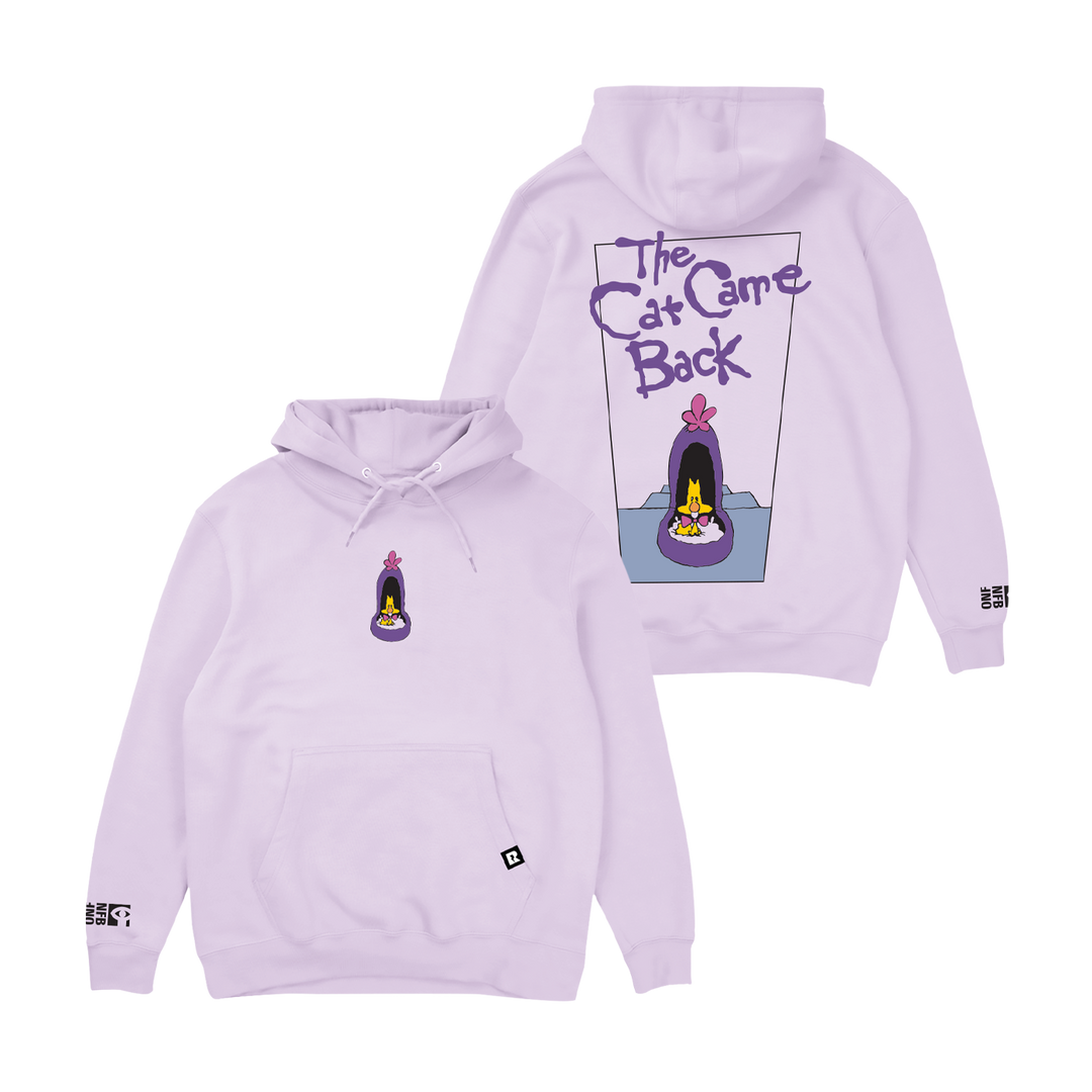 The Cat Came Back Hoodie - Lilac