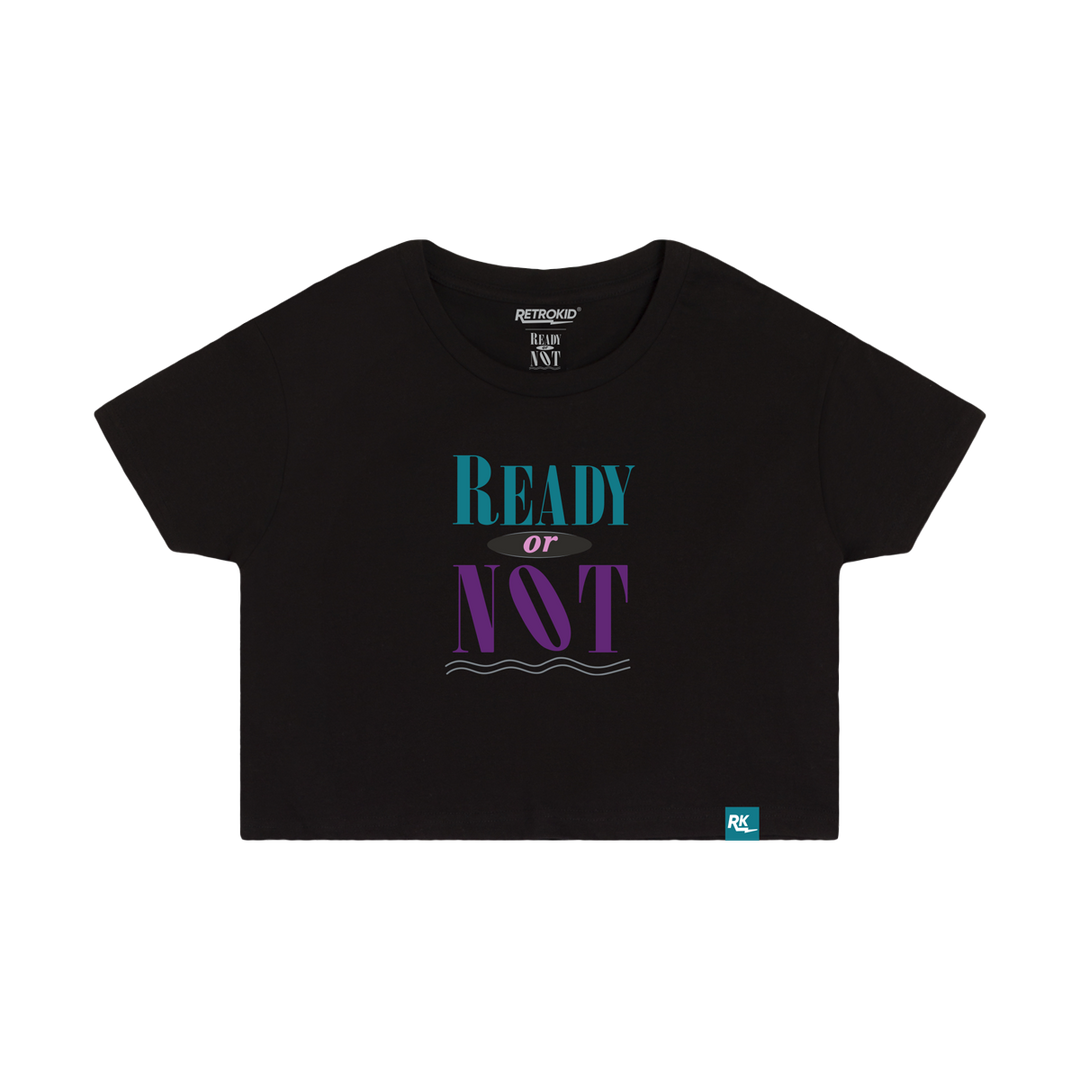 Ready or Not Cropped T-Shirt - Black