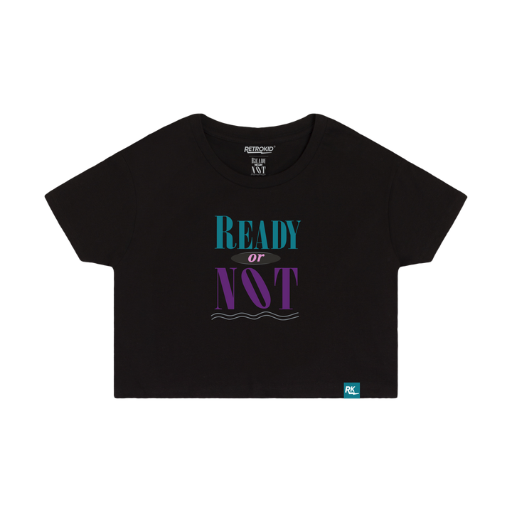 Ready or Not Cropped T-Shirt - Black