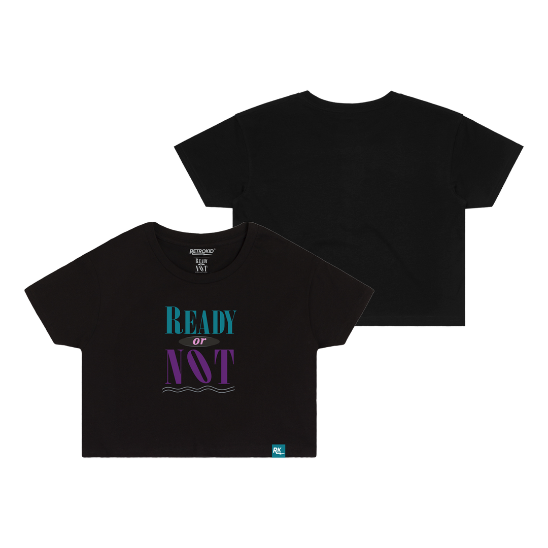 Ready or Not Cropped T-Shirt - Black