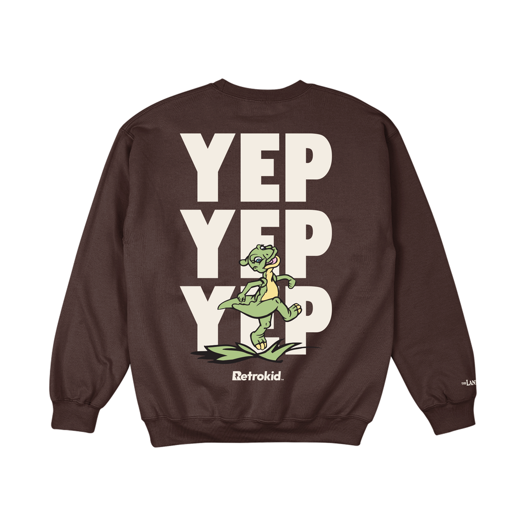 The Land Before Time Ducky Crewneck - Dark Chocolate
