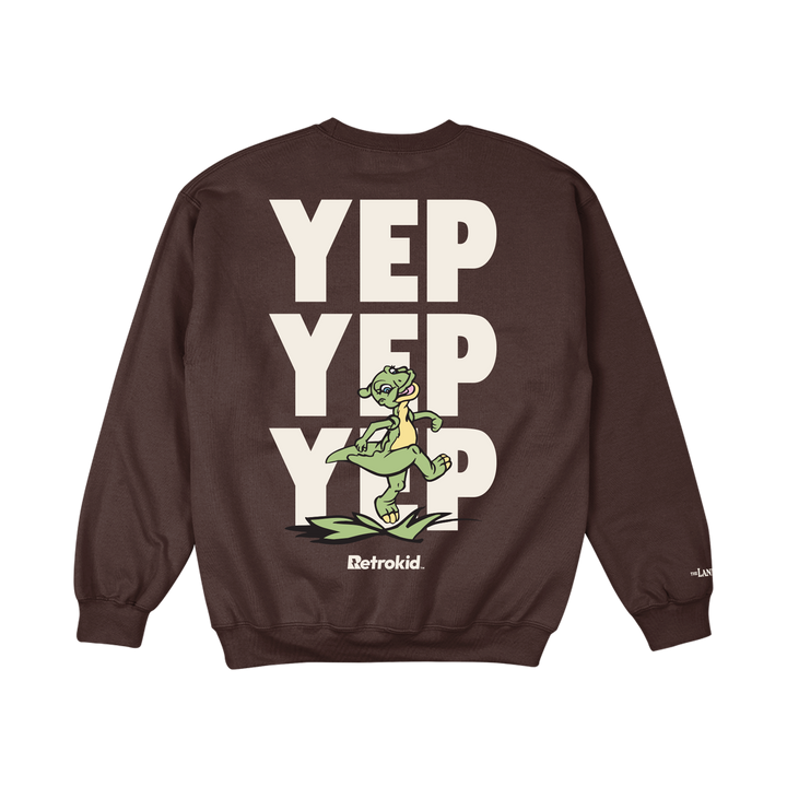 The Land Before Time Ducky Crewneck - Dark Chocolate