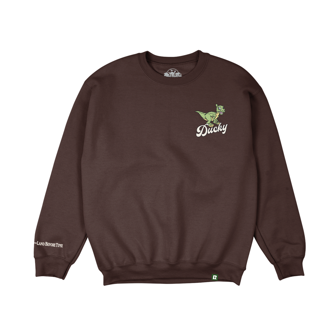 The Land Before Time Ducky Crewneck - Dark Chocolate