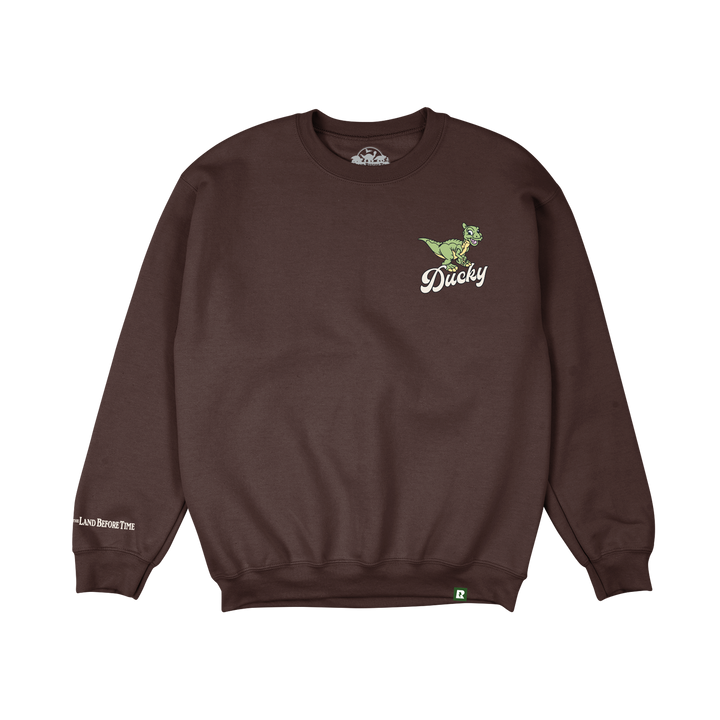 The Land Before Time Ducky Crewneck - Dark Chocolate