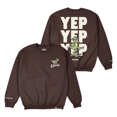 The Land Before Time Ducky Crewneck - Dark Chocolate