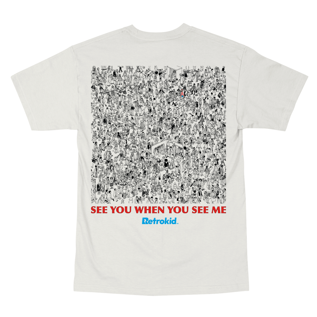Where's Waldo Search T-Shirt - Vintage White
