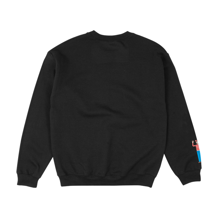 Where's Waldo Logo Crewneck - Black
